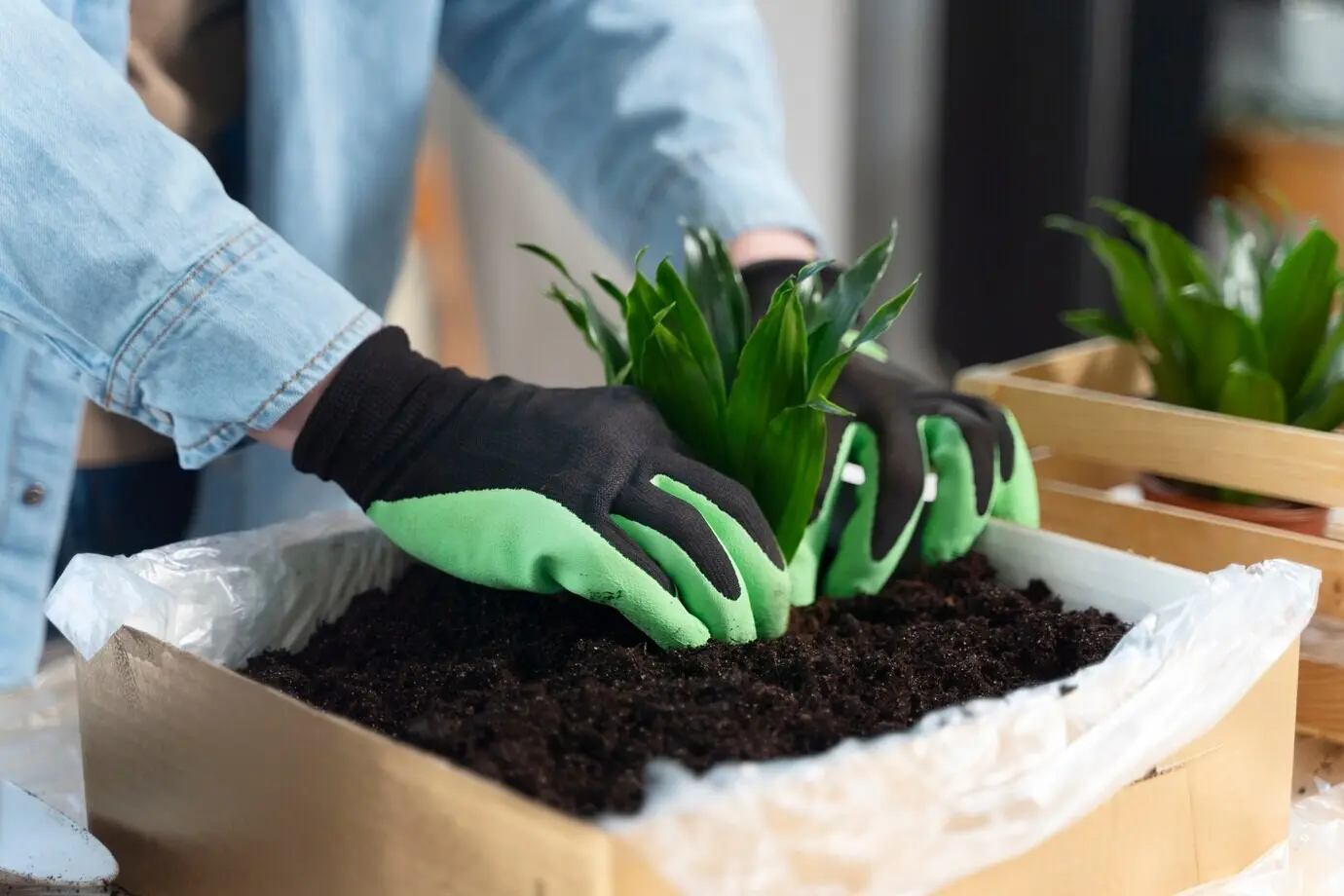 An adult repurposing objects in inventive ways.